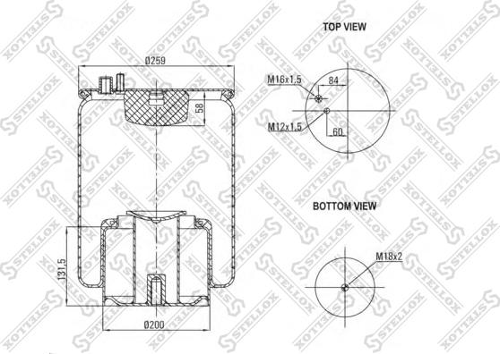 Stellox 84-00134-SX - Soffietto, Sospensione pneumatica autozon.pro