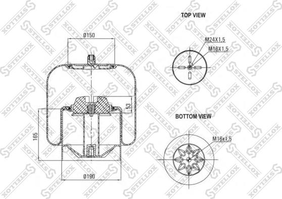 Stellox 84-00121-SX - Soffietto, Sospensione pneumatica autozon.pro