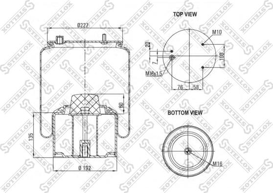 Stellox 84-00127-SX - Soffietto, Sospensione pneumatica autozon.pro