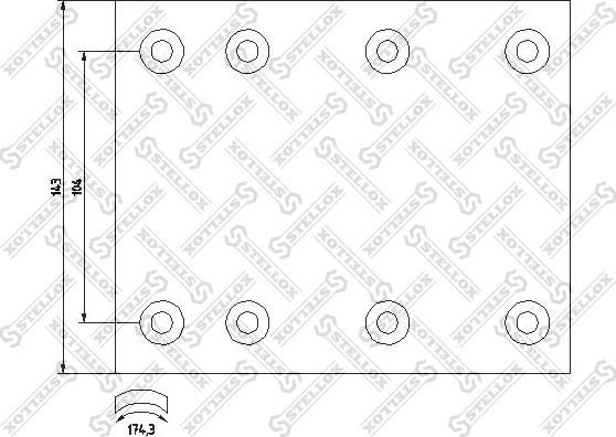 Stellox 85-00912-SX - Kit materiale d'attrito, Freno a tamburo autozon.pro