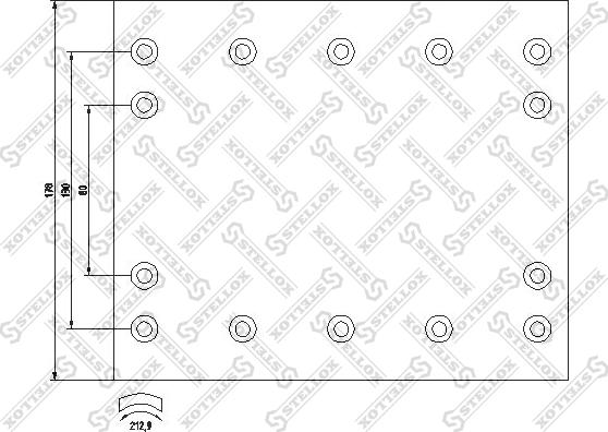 Stellox 85-00977-SX - Kit materiale d'attrito, Freno a tamburo autozon.pro