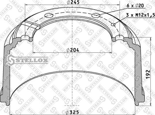 Stellox 85-00068-SX - Tamburo freno autozon.pro