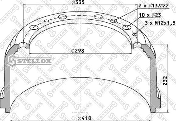 Stellox 85-00019-SX - Tamburo freno autozon.pro