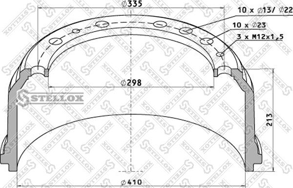 Stellox 85-00013-SX - Tamburo freno autozon.pro