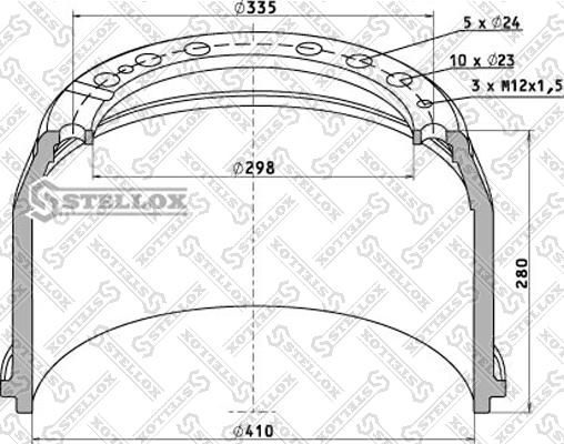 Stellox 85-00030-SX - Tamburo freno autozon.pro