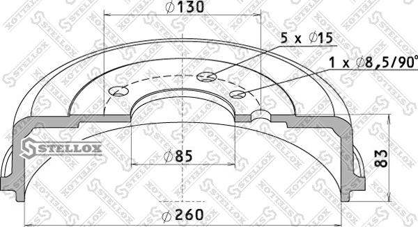 Stellox 85-00157-SX - Tamburo freno autozon.pro