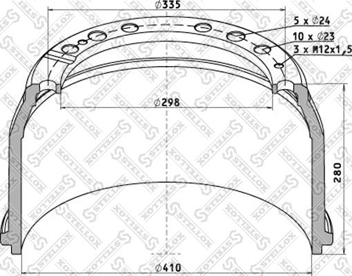 Stellox 85-00231-SX - Tamburo freno autozon.pro