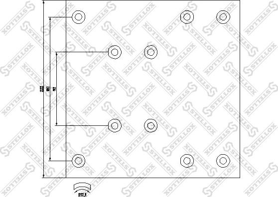 Stellox 85-01043-SX - Kit materiale d'attrito, Freno a tamburo autozon.pro