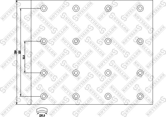 Stellox 85-01088-SX - Kit materiale d'attrito, Freno a tamburo autozon.pro