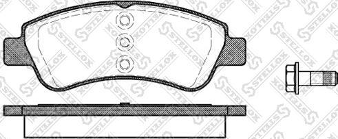 Stellox 851 020L-SX - Kit pastiglie freno, Freno a disco autozon.pro