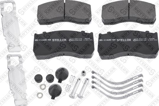 Stellox 85-11420-SX - Kit pastiglie freno, Freno a disco autozon.pro