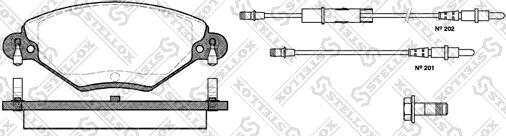 Stellox 839 004B-SX - Kit pastiglie freno, Freno a disco autozon.pro