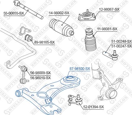 Stellox 87-98100-SX - Supporto, Braccio oscillante autozon.pro