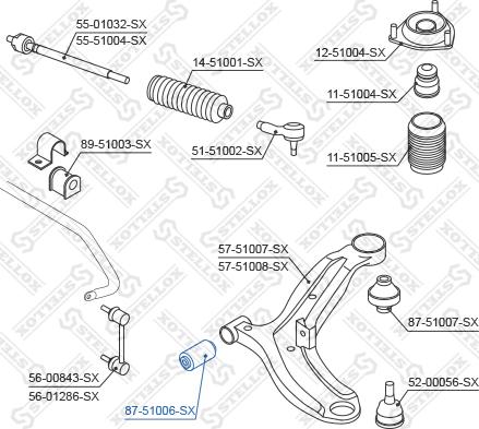 Stellox 87-51006-SX - Supporto, Braccio oscillante autozon.pro