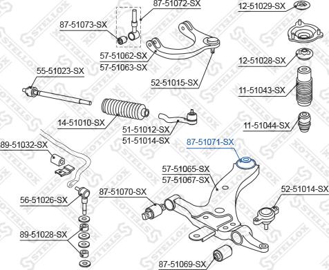 Stellox 87-51071-SX - Supporto, Braccio oscillante autozon.pro