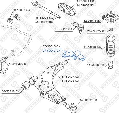 Stellox 87-53043-SX - Supporto, Braccio oscillante autozon.pro