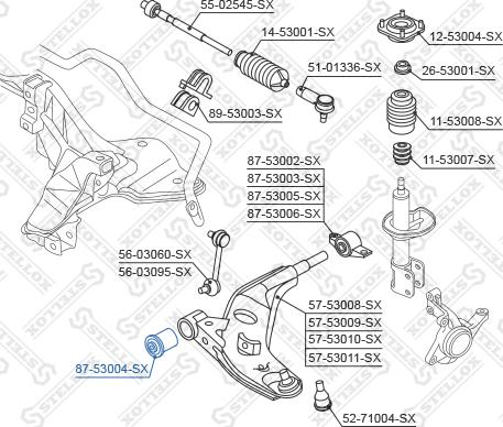 Stellox 87-53004-SX - Supporto, Braccio oscillante autozon.pro