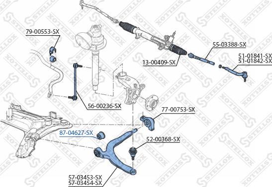 Stellox 87-04627-SX - Supporto, Braccio oscillante autozon.pro