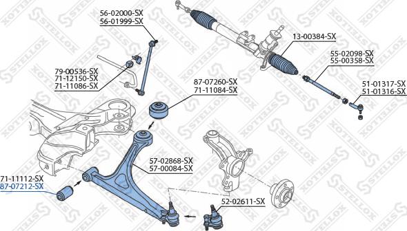 Stellox 87-07212-SX - Supporto, Braccio oscillante autozon.pro