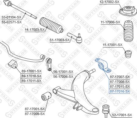 Stellox 87-17016-SX - Supporto, Braccio oscillante autozon.pro