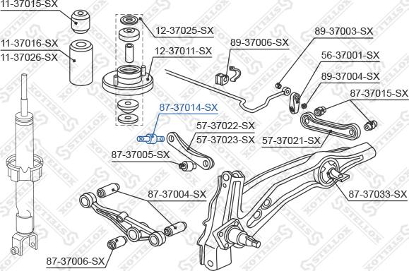 Stellox 87-37014-SX - Supporto, Braccio oscillante autozon.pro