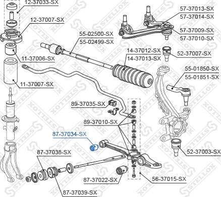 Stellox 87-37034-SX - Supporto, Braccio oscillante autozon.pro