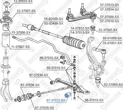 Stellox 87-37022-SX - Supporto, Braccio oscillante autozon.pro