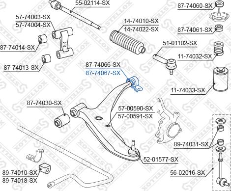 Stellox 87-74067-SX - Supporto, Braccio oscillante autozon.pro