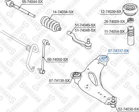 Stellox 87-74137-SX - Supporto, Braccio oscillante autozon.pro