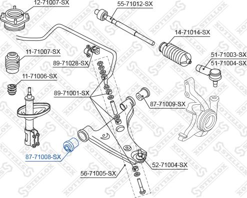 Stellox 87-71008-SX - Supporto, Braccio oscillante autozon.pro