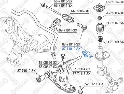 Stellox 87-71012-SX - Supporto, Braccio oscillante autozon.pro