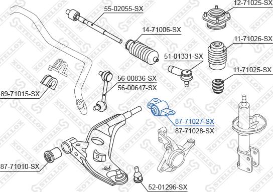 Stellox 87-71027-SX - Supporto, Braccio oscillante autozon.pro