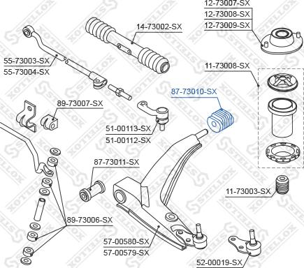 Stellox 87-73010-SX - Supporto, Braccio oscillante autozon.pro