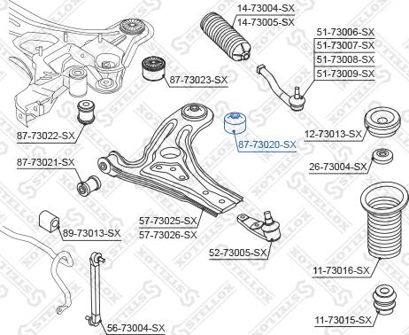 Stellox 87-73020-SX - Supporto, Braccio oscillante autozon.pro