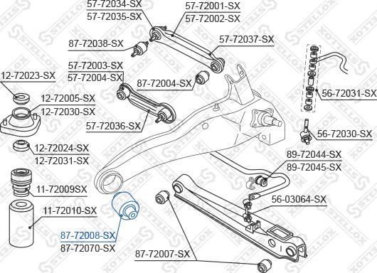 Stellox 87-72008-SX - Supporto, Braccio oscillante autozon.pro