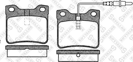 Stellox 332 022B-SX - Kit pastiglie freno, Freno a disco autozon.pro