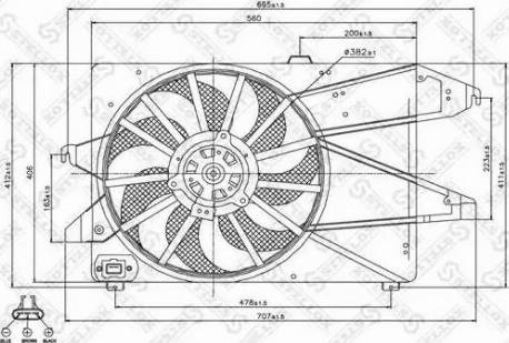 Stellox 29-99322-SX - Ventola, Raffreddamento motore autozon.pro