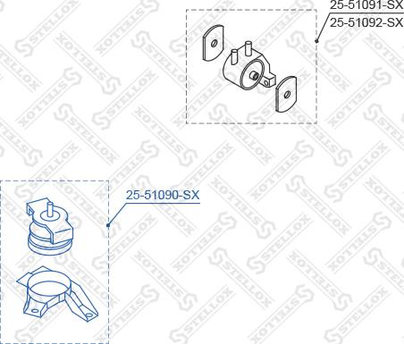 Stellox 25-51090-SX - Sospensione, Motore autozon.pro