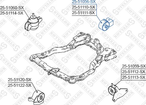 Stellox 25-51056-SX - Sospensione, Motore autozon.pro