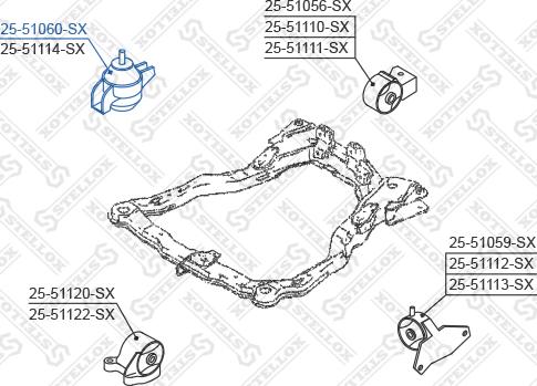 Stellox 25-51060-SX - Sospensione, Motore autozon.pro