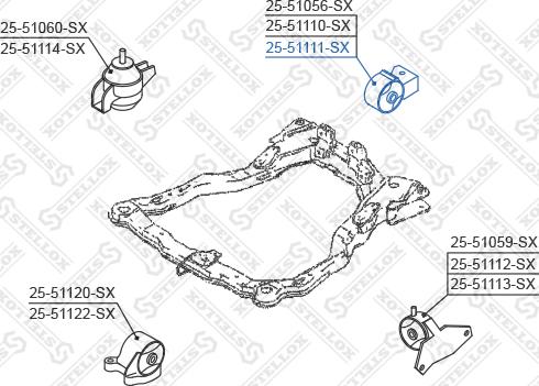 Stellox 25-51111-SX - Sospensione, Motore autozon.pro