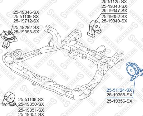 Stellox 25-51124-SX - Sospensione, Motore autozon.pro