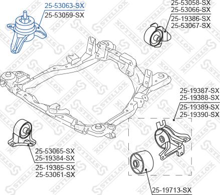 Stellox 25-53063-SX - Sospensione, Motore autozon.pro