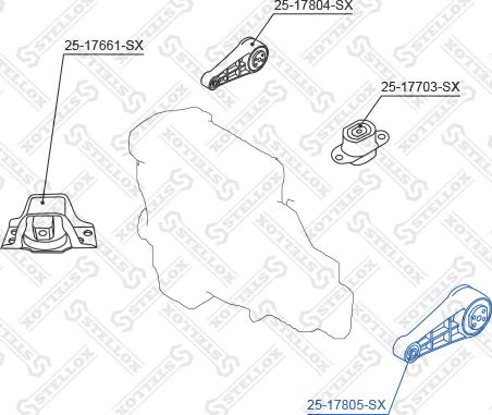 Stellox 25-17805-SX - Sospensione, Motore autozon.pro