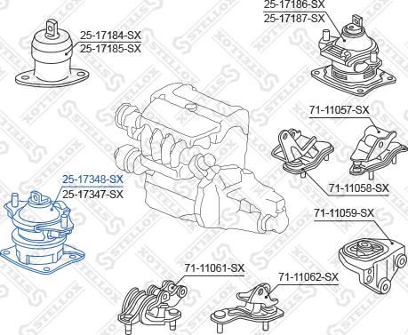 Stellox 25-17348-SX - Sospensione, Motore autozon.pro