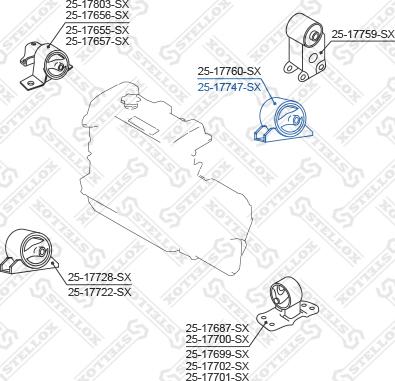 Stellox 25-17747-SX - Sospensione, Motore autozon.pro