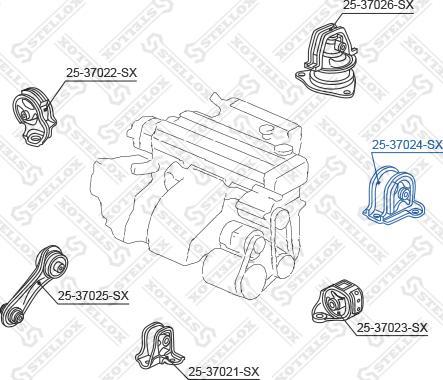 Stellox 25-37024-SX - Sospensione, Motore autozon.pro