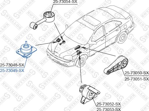 Stellox 25-73049-SX - Sospensione, Motore autozon.pro