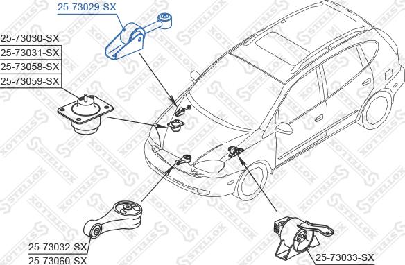 Stellox 25-73029-SX - Sospensione, Motore autozon.pro