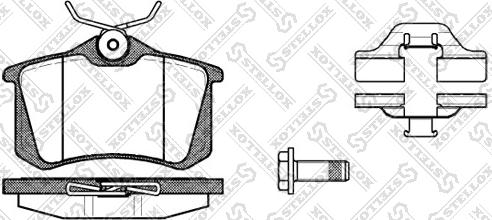 Stellox 274 003B-SX - Kit pastiglie freno, Freno a disco autozon.pro